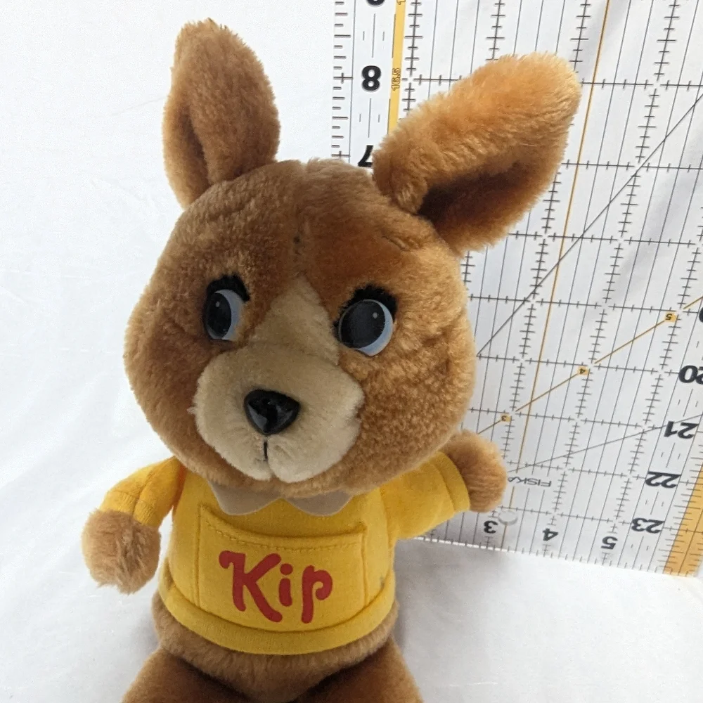 Vintage 1983 Hasbro Softies Kip Kangaroo Bright N' Bouncy Shirt Tales Plush